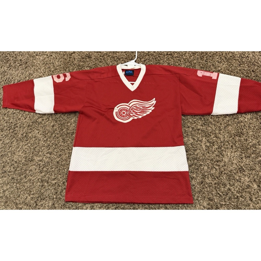 Vintage Alpha Sportswear #16 Hockey Jersey Detroit Red Wings Mens Size Large